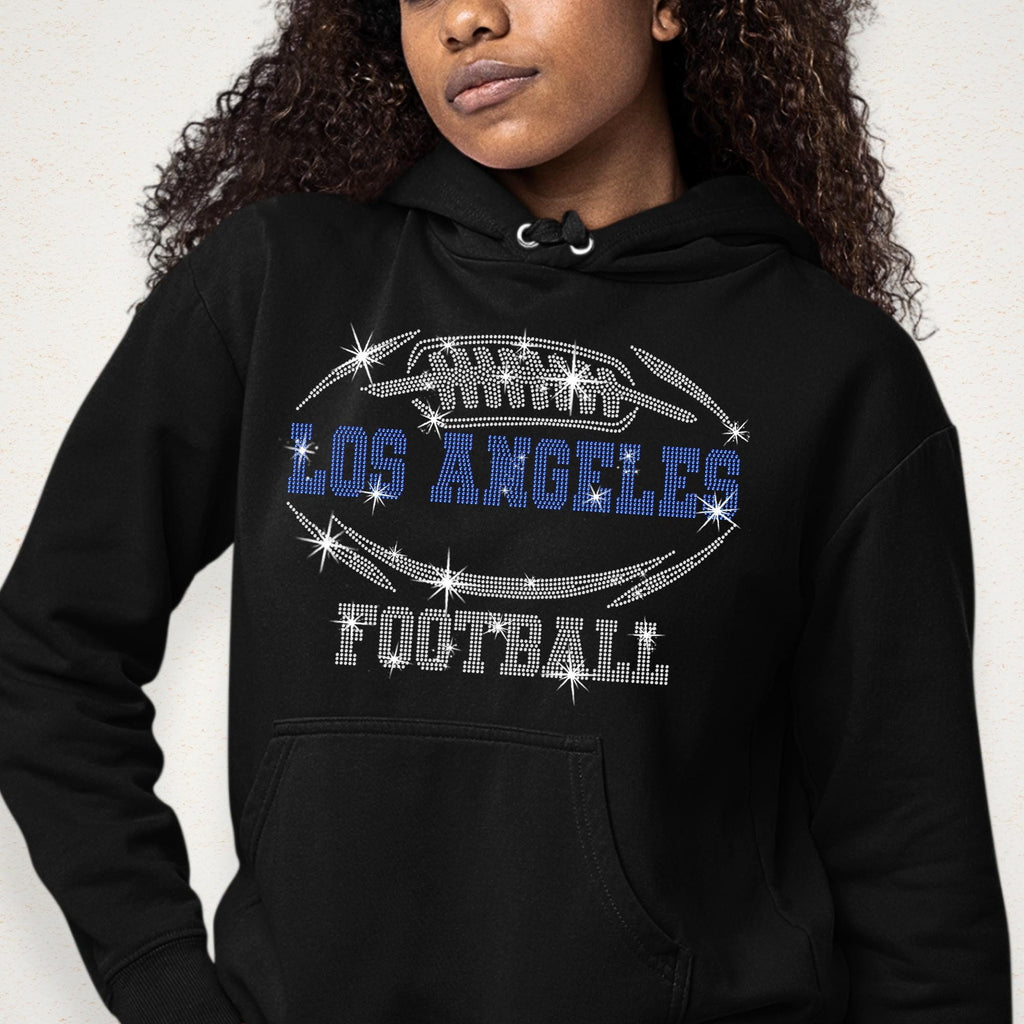 Los Angeles Rhinestone T-Shirt: Sparkling Football Fan Style