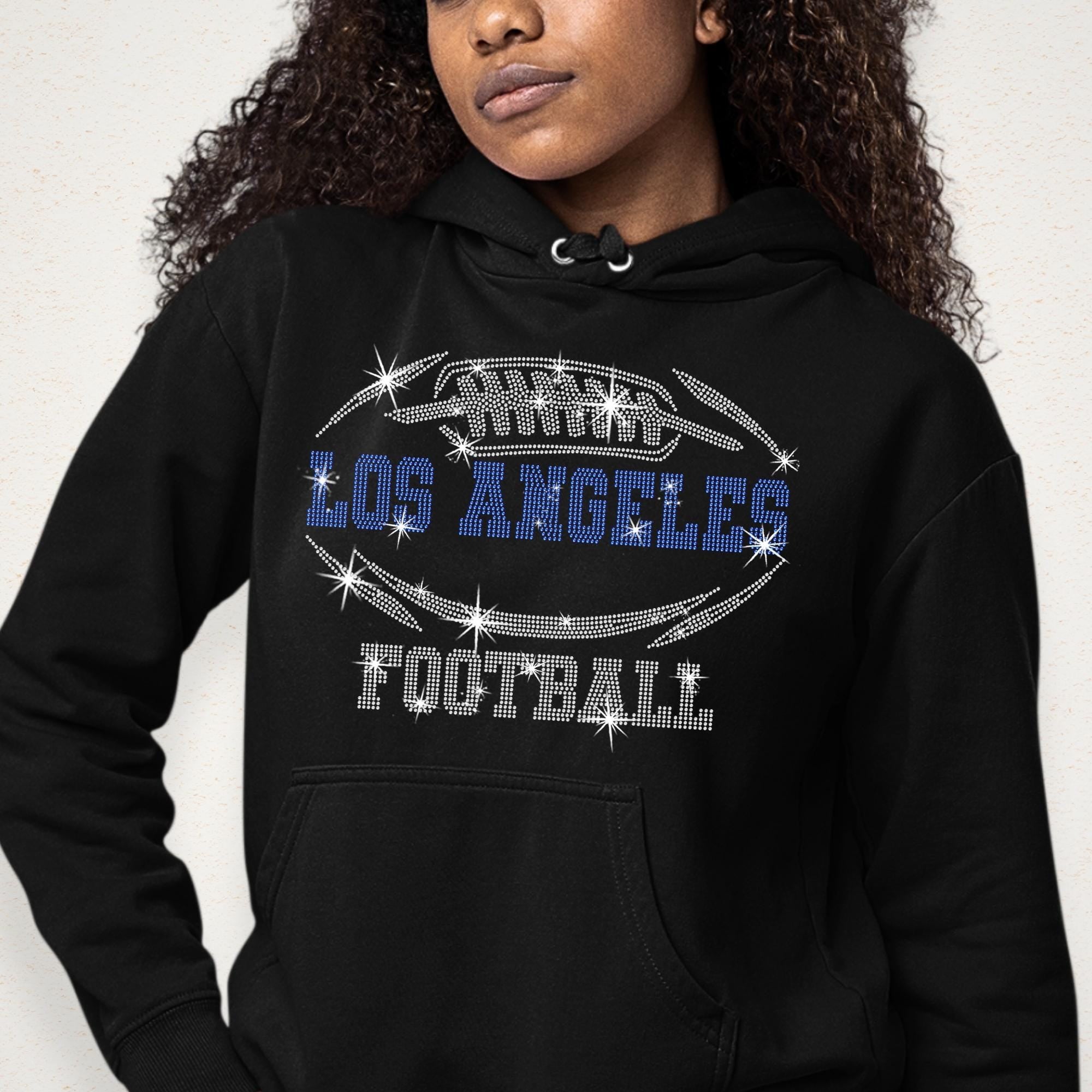 Los Angeles Rhinestone T-Shirt: Sparkling Football Fan Style