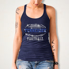 Tennessee Rhinestone Football T-Shirt: Glitter Bling Team Tee