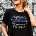 Tennessee Rhinestone Football T-Shirt: Glitter Bling Team Tee