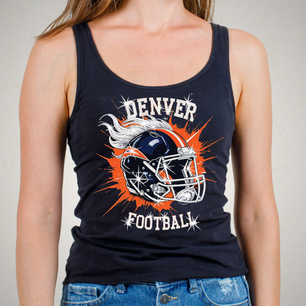 Denver Football Rhinestone Game Day Shirt: Football Fan Gear