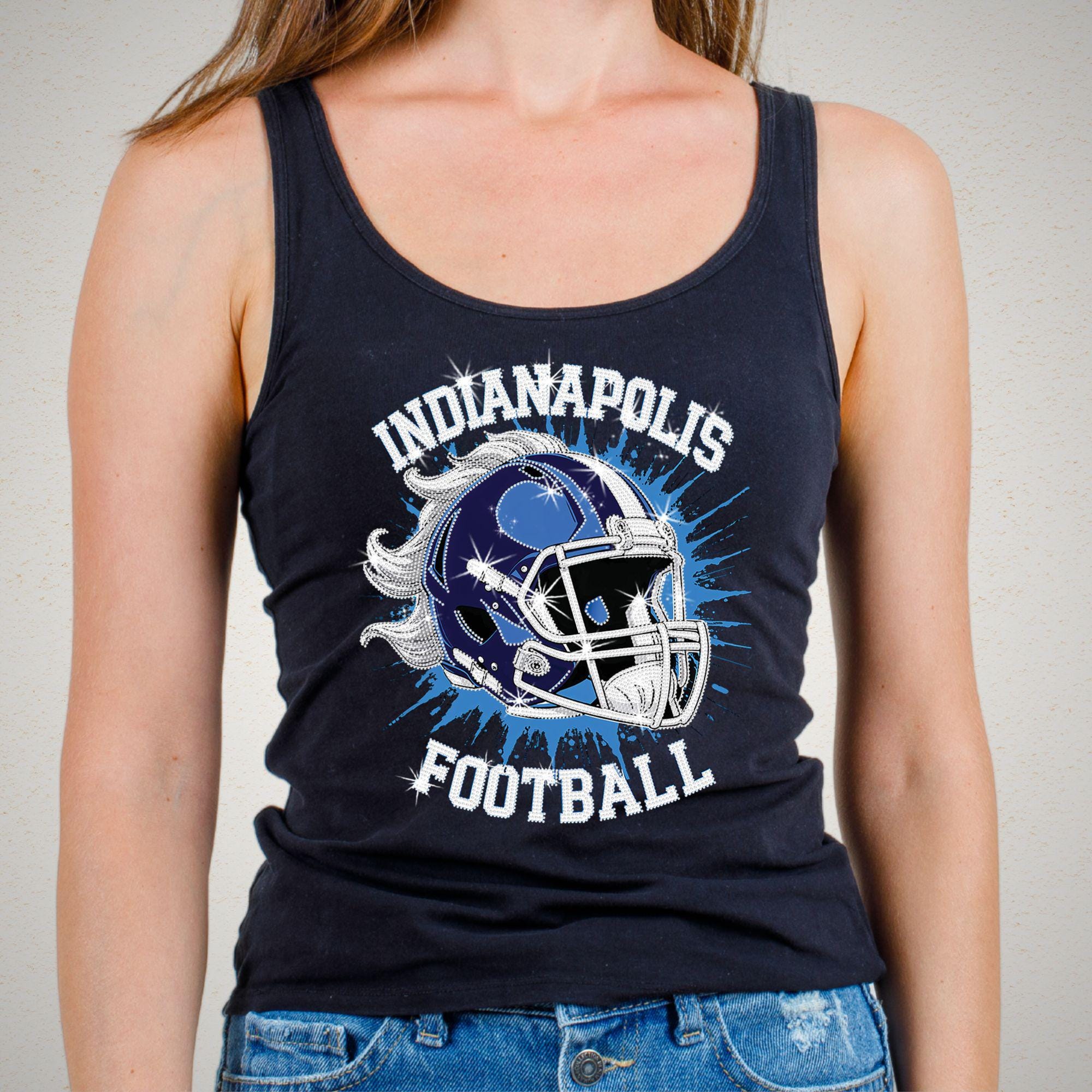Indianapolis Football Rhinestone Shirt: Sparkling Game Day Tee DTF Rhinestone Mix Secondary image