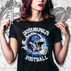 Indianapolis Football Rhinestone Shirt: Sparkling Game Day Tee DTF Rhinestone Mix