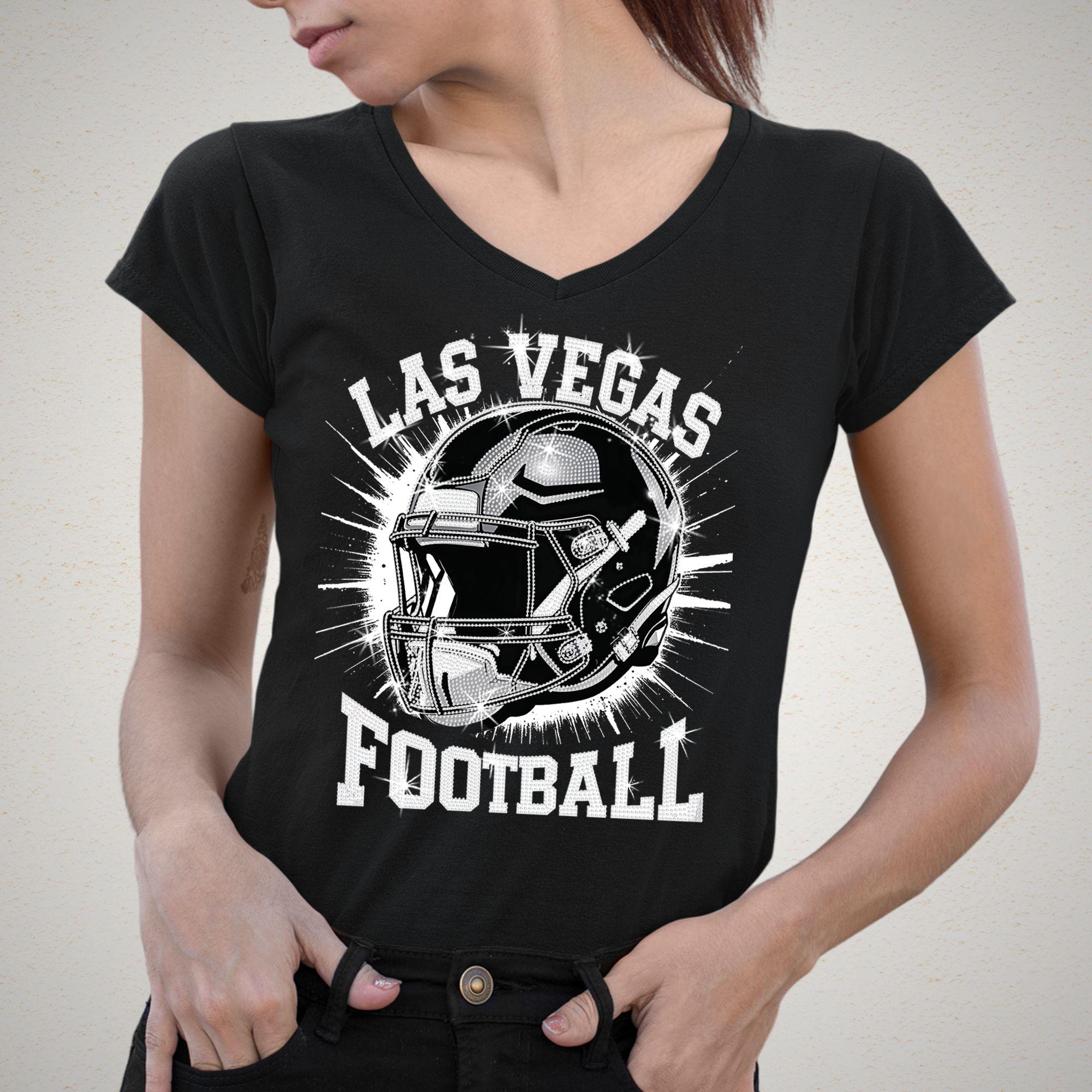 Las Vegas Football Rhinestone Shirt: Game Day Sparkle Tee DTF Rhinestone Mix Secondary image