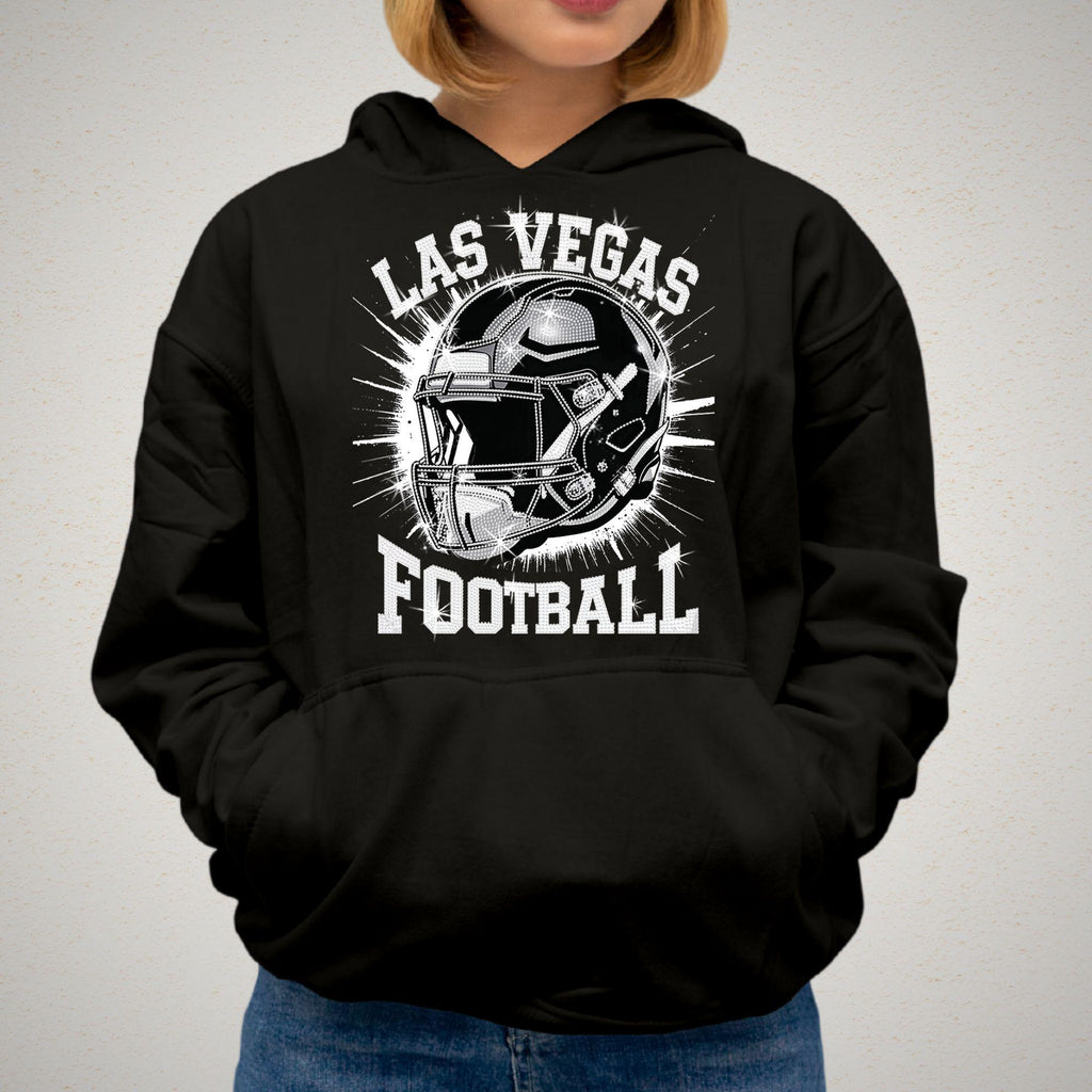 Las Vegas Football Rhinestone Shirt: Game Day Sparkle Tee DTF Rhinestone Mix