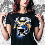 Los Angeles Rhinestone Football Shirt: Game Day Tailgate Tee