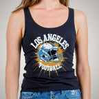 Los Angeles Football Rhinestone Shirt: Sparkly DTF Tee, LA Tailgate Outfit DTF Rhinestone Mix