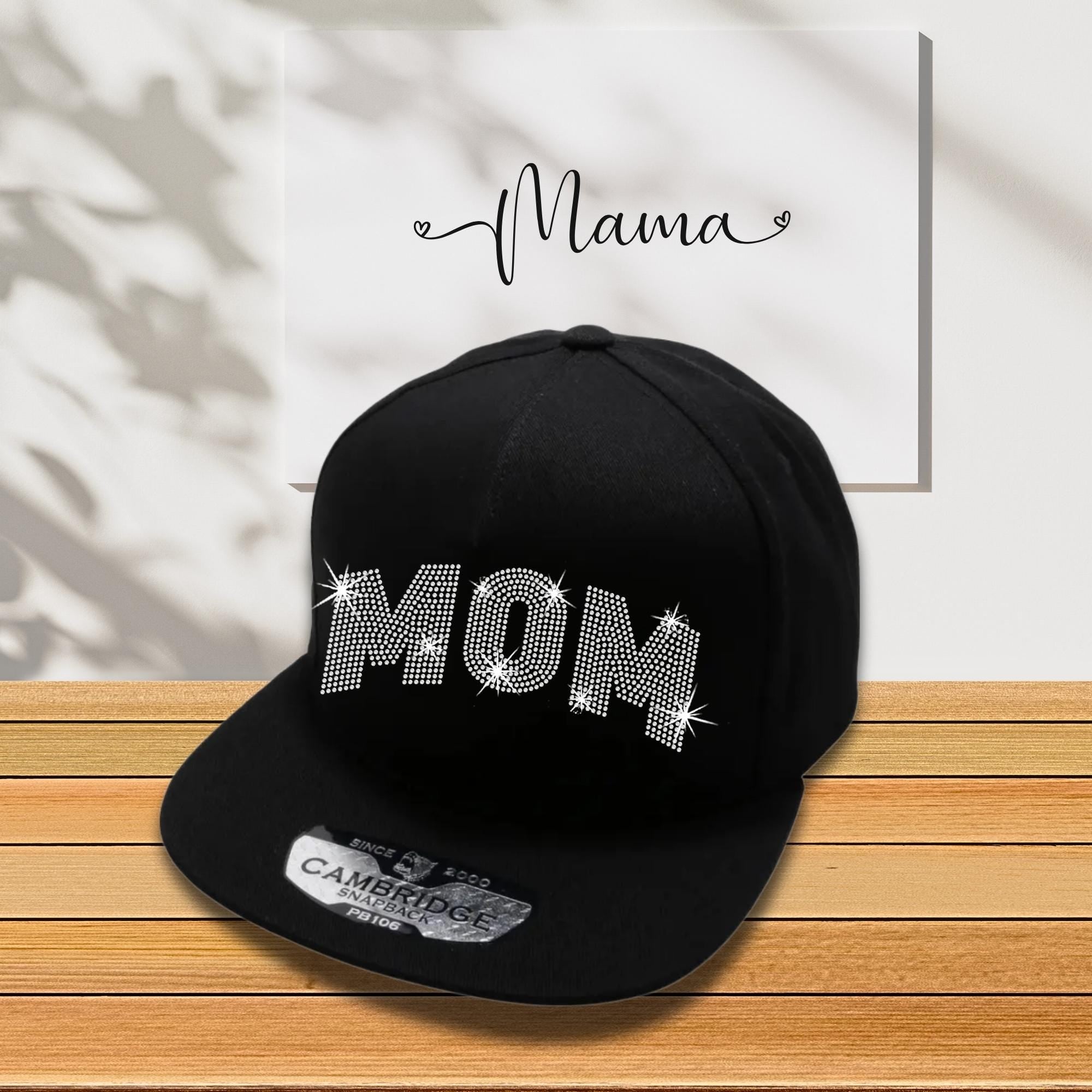 Mom Rhinestone Snapback Cap: Unique Women's Headwear Main image
