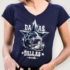 Dallas Sparkly Rhinestone Football Shirt: Game Day Bling DTF Rhinestone Mix
