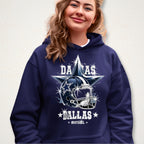 Dallas Sparkly Rhinestone Football Shirt: Game Day Bling DTF Rhinestone Mix