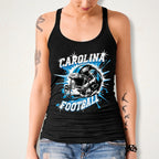 Carolina Rhinestone Game Day Shirt: Sparkly Football Fan Tee DTF and Rhinestone Mix