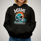 Miami Football Rhinestone Shirt: Sparkly Game Day Tee DTF Rhinestone Mix