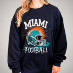 Miami Football Rhinestone Shirt: Sparkly Game Day Tee DTF Rhinestone Mix