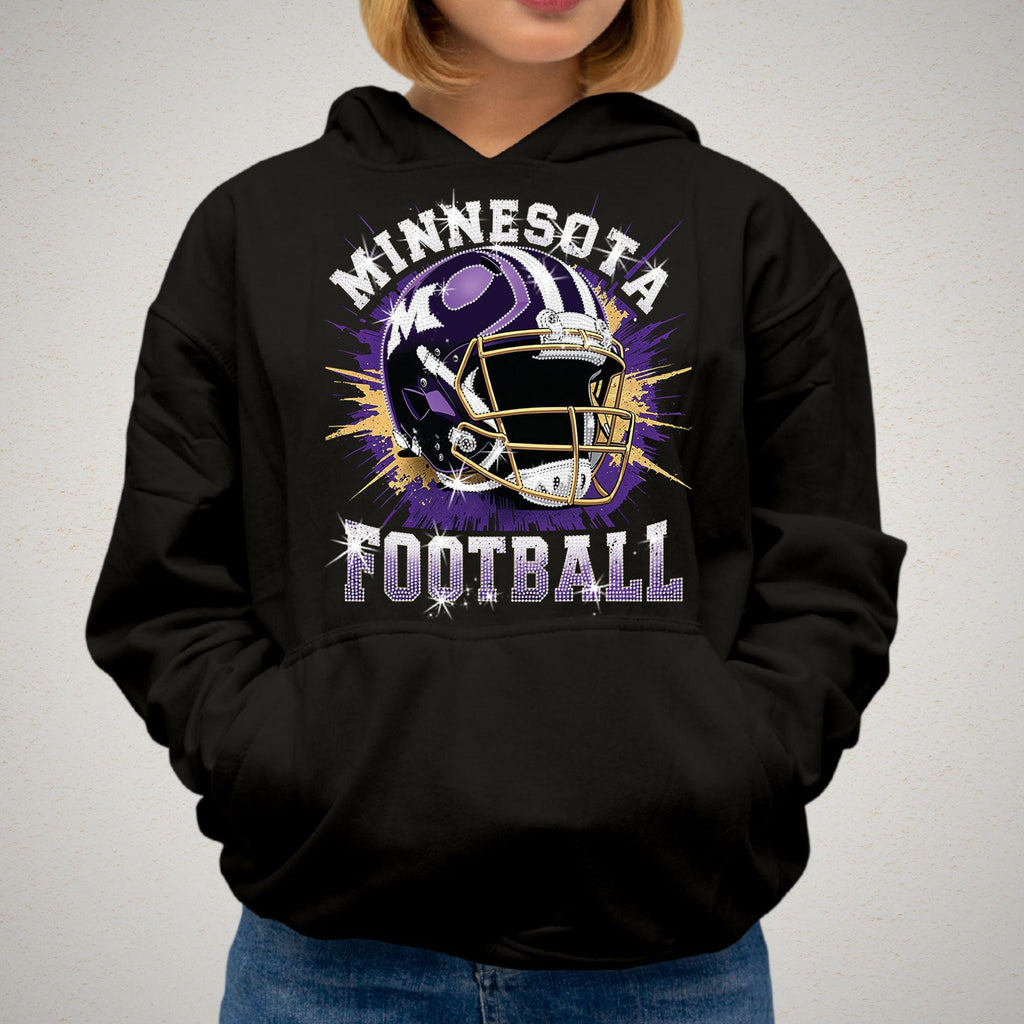 Minnesota Football Rhinestone Tee: Bling Game Day Shirt DTF Rhinestone Mix