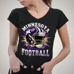 Minnesota Football Rhinestone Tee: Bling Game Day Shirt DTF Rhinestone Mix