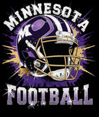 Minnesota Football Rhinestone Tee: Bling Game Day Shirt DTF Rhinestone Mix
