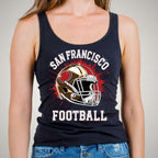 San Francisco Football Rhinestone Shirt: Bling Team Tee, Game Day Style DTF and Rhinestone Mix