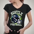 Seattle Football Rhinestone Shirt: Sparkly Game Day Tee