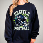 Seattle Football Rhinestone Shirt: Sparkly Game Day Tee