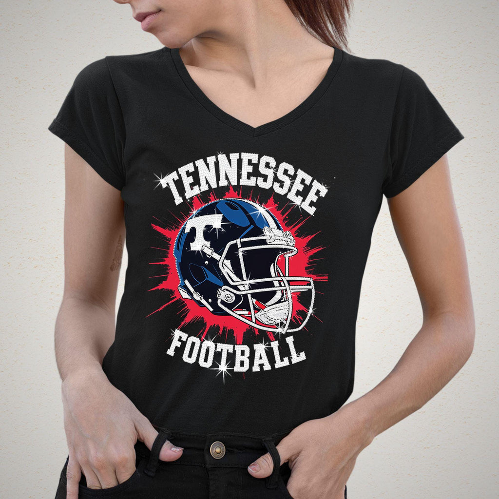 Tennessee Football Rhinestone Bling Shirt: Game Day Tee DTF and Rhinestone Mix