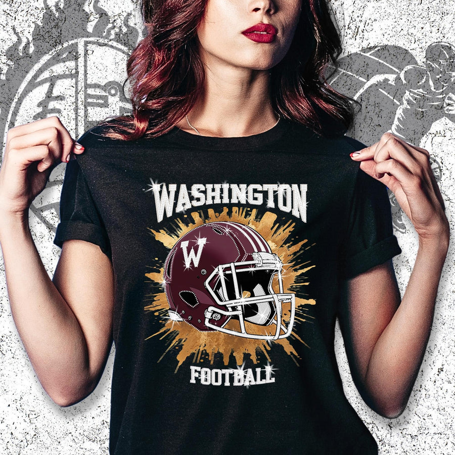 DTF Rhinestone Football
