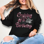 Custom Rhinestone Cruising Birthday Shirt: Personalized Bling Tee