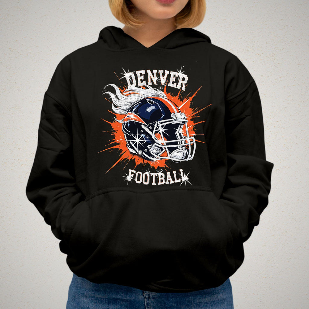 Denver Football Rhinestone Game Day Shirt: Football Fan Gear