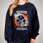 Denver Football Rhinestone Game Day Shirt: Football Fan Gear