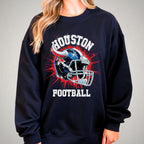 Houston Football Rhinestone Shirt: Sparkling Game Day Tee