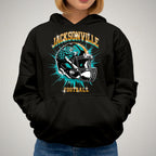 Jacksonville Rhinestone Bling Football T-Shirt: Game Day Tee DTF and Rhinestone Mix