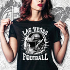 Las Vegas Football Rhinestone Shirt: Game Day Sparkle Tee DTF Rhinestone Mix