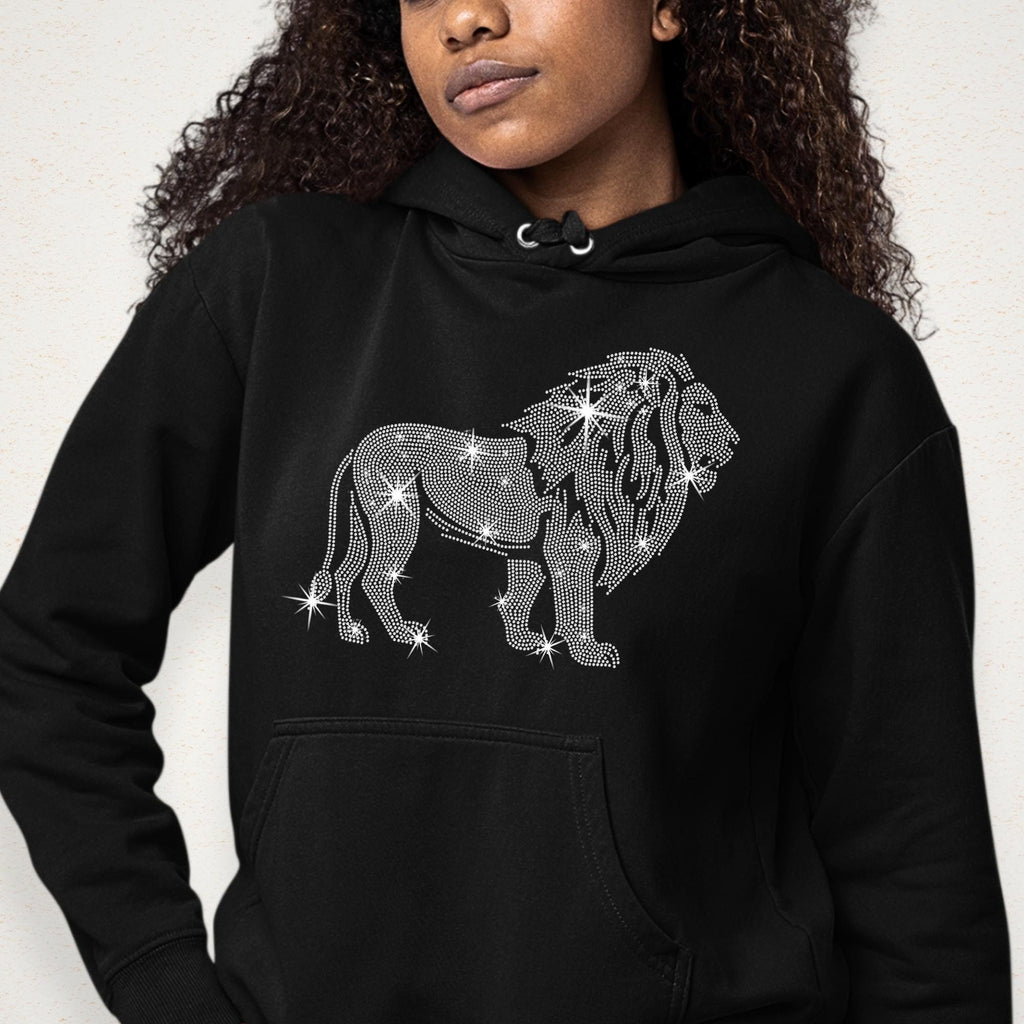 Rhinestone Lion Shirt: Sparkly Animal Tee, Trendy Women's Top
