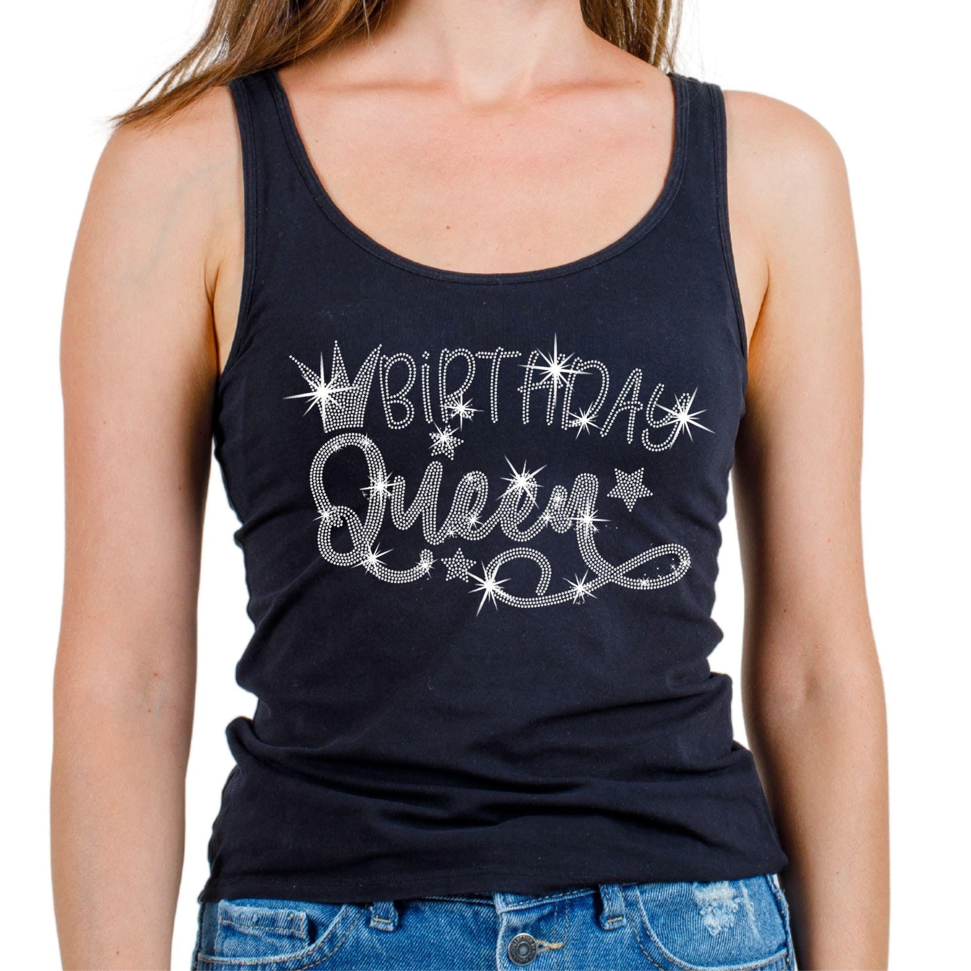 Birthday Queen Rhinestone T-Shirt: Beauty Diva Tee
