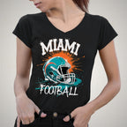 Miami Football Rhinestone Shirt: Sparkly Game Day Tee DTF Rhinestone Mix