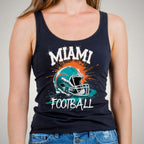 Miami Football Rhinestone Shirt: Sparkly Game Day Tee DTF Rhinestone Mix