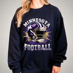 Minnesota Football Rhinestone Tee: Bling Game Day Shirt DTF Rhinestone Mix