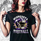 Minnesota Football Rhinestone Tee: Bling Game Day Shirt DTF Rhinestone Mix