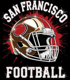 San Francisco Football Rhinestone Shirt: Bling Team Tee, Game Day Style DTF and Rhinestone Mix