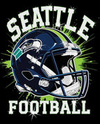 Seattle Football Rhinestone Shirt: Sparkly Game Day Tee