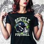 Seattle Football Rhinestone Shirt: Sparkly Game Day Tee