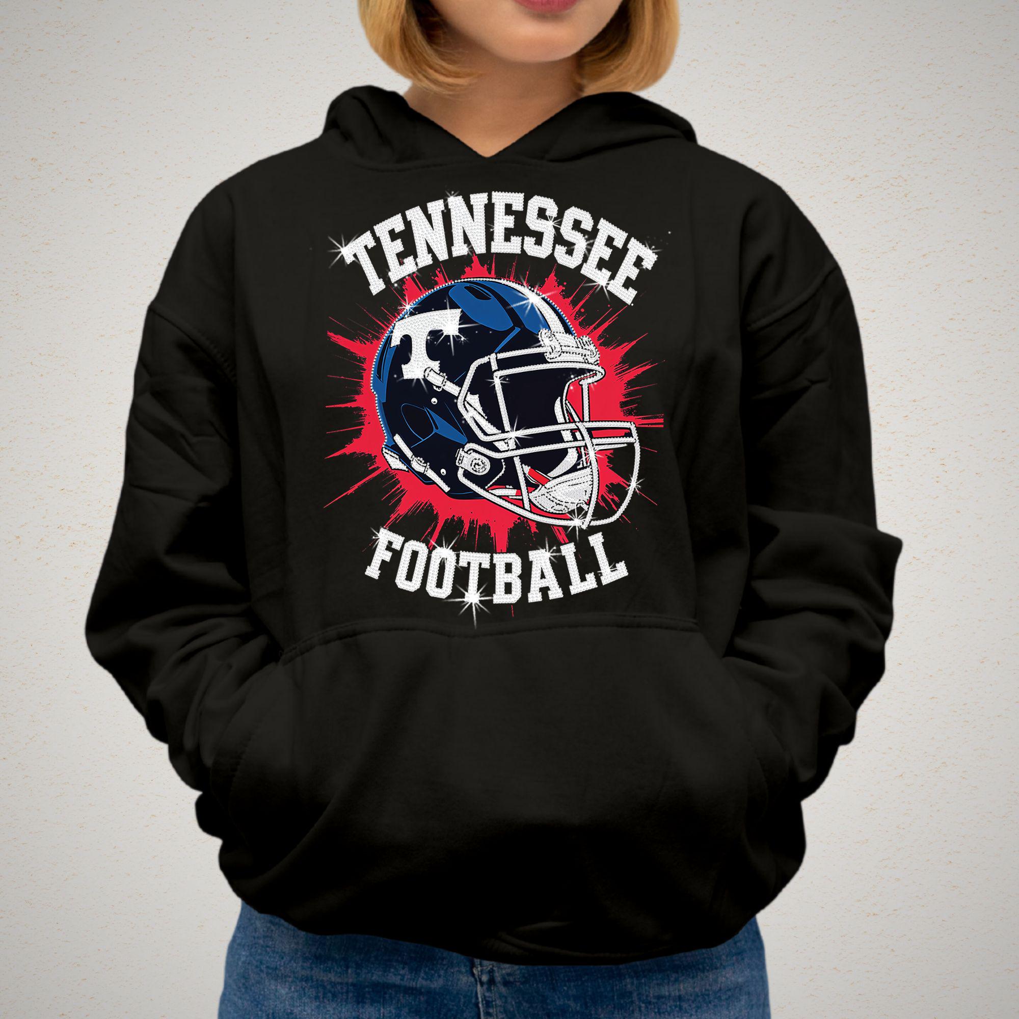 Tennessee Football Rhinestone Bling Shirt: Game Day Tee DTF and Rhinestone Mix