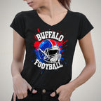 Buffalo Football Rhinestone Shirt: Game Day Bling Tee DTF and Rhinestone Mix