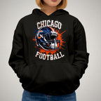 Chicago Football Bling Shirt: Rhinestone Game Day Tee DTF and Rhinestone Mix