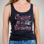 Custom Rhinestone Cruising Birthday Shirt: Personalized Bling Tee