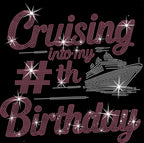 Custom Rhinestone Cruising Birthday Shirt: Personalized Bling Tee