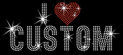 I Heart Custom Rhinestone Caps, Personalized Summer Caps, Special Concert Headwear, Best Gift for Girlfriend or Boyfriend