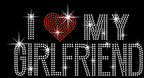 I Heart Love My Girlfriend Rhinestone Cap: Sparkly Snapback Hat