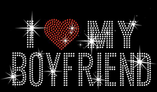 I Heart Love My Boyfriend Rhinestone Hat, Bling Snapback Gift for Him, Sparkly Boyfriend Cap, Cute Couple Hat, Valentine’s Day Gift Idea Secondary image