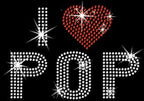 Rhinestone "I Heart Love Pop" Snapback Hat: Sparkling Bling Baseball Cap