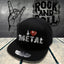 I Heart Love Metal Rhinestone Snapback: Bling Rocker Hat